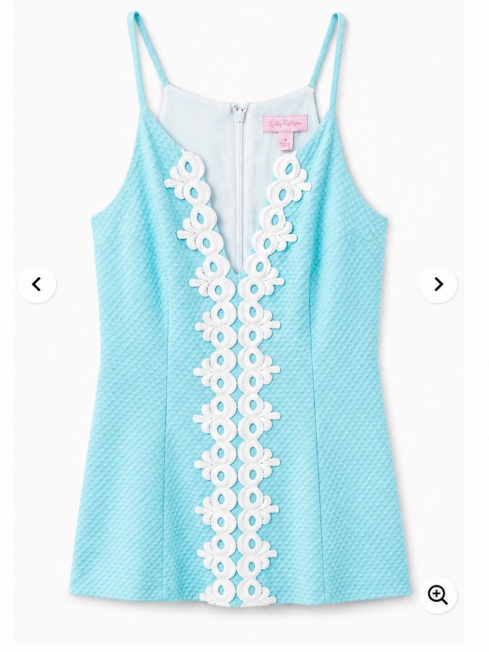Lilly Pulitzer Aqua Lace-Trim Cami Top